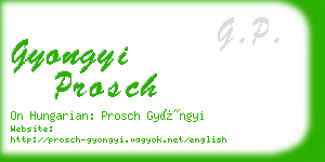 gyongyi prosch business card